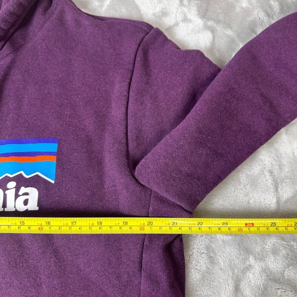Patagonia Uprise Logo Hoodie Purple Womens Large Mens Medium Sweatshirt Spring - Picture 5 of 6
